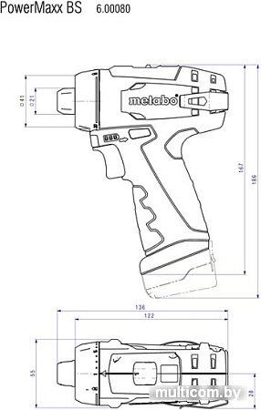 Дрель-шуруповерт Metabo PowerMaxx BS Basic 600080950 (с 2-мя АКБ 2 Ah)