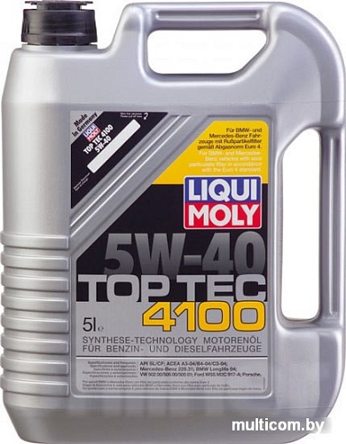 Моторное масло Liqui Moly TOP TEC 4100 5W-40 5л