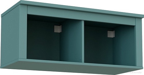 Полка Mio Tesoro Сага навесная 2 секции (темно-бирюзовый)