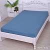 Постельное белье Luxsonia Трикотаж на резинке 160x200 1393 (вензель синий)