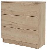 Комод Горизонт Нео 760 3 ящика (дуб золотой крафт)