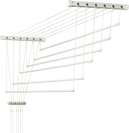 Сушилка для белья Comfort Alumin Потолочная 6 прутьев 150 см стальная (с металлическим креплением)