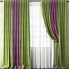 Комплект штор Pasionaria Кирстен 480x260 с подхватами (зеленый/фиолетовый)