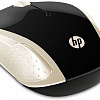 Мышь HP 200 (черный/золотистый)
