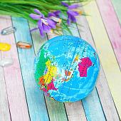 Детский мяч Sima-Land Глобус 10 см 319731