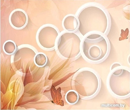 Фотообои Citydecor Цветочная абстракция 3D с защитным покрытием 300x254