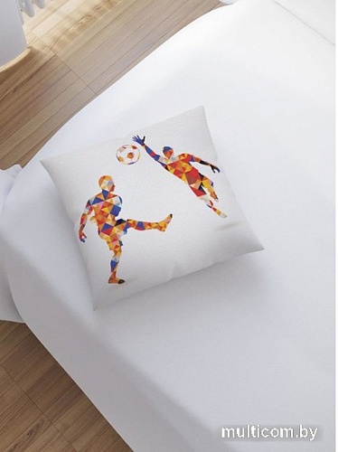 Чехол на подушку JoyArty Лоскутные футболисты sl_27317838