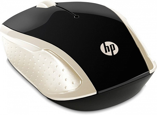 Мышь HP 200 (черный/золотистый)