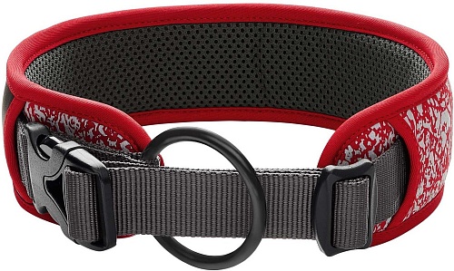 Ошейник Hunter Collar Divo Reflect 68975 (35-45/M красный/серый)