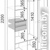 Шкаф распашной Rinner Глэдис М23 трехстворчатый (шимо светлый/белый)