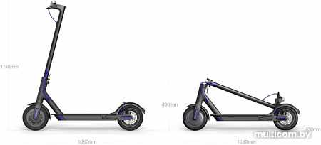 Электросамокат Xiaomi MiJia Smart Electric Scooter M365 международная версия (черный)