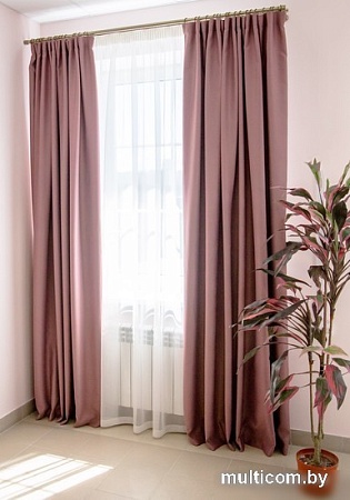 Комплект штор Decoretto Блэкаут роза БР-K16 3.25x2.7 м (розовый, 2 шт)