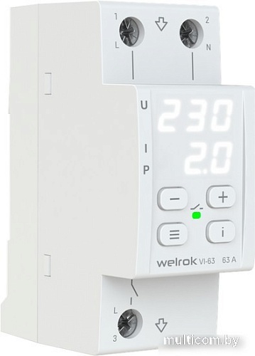Реле напряжения Welrok VI-63 (белый)