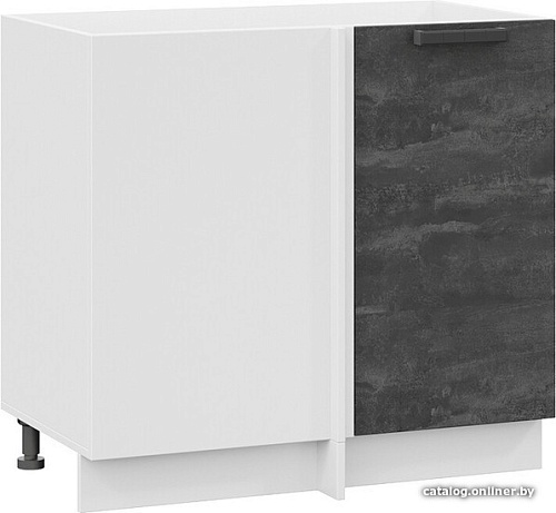Шкаф напольный Трия Детройт 1Н9У (белый/угольный камень)