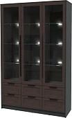 Шкаф-витрина Интерлиния Концепт Тренд КТ-ШВ3 с подсветкой (антрацит/дуб английский)