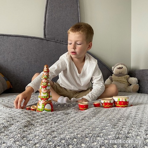 Развивающая игра Брестская Матрешка Девушка в восточном славянском традиционном костюме (набор 7 шт)