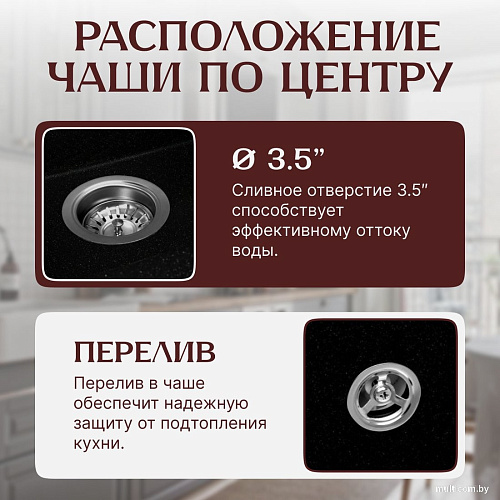 Кухонная мойка Saniteco Terra (оникс)