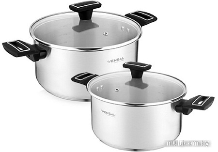 Набор кастрюль Vensal Noir VS1504