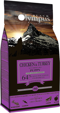 Сухой корм для собак Black Olympus Puppy Large Breeds Chicken & Turkey (для щенков крупных пород с курицей и индейкой) 2 кг