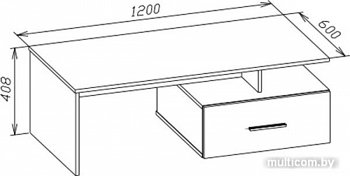 Журнальный столик Сокол СЖ-10 (дуб делано/белый)