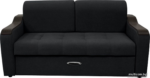 Диван Сириус Лидер-3 НПБ 185x110 (Eva 11 велюр черный)