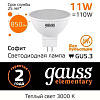 Светодиодная лампочка Gauss Elementary MR16 11W 850lm 3000K GU5.3 LED 13511