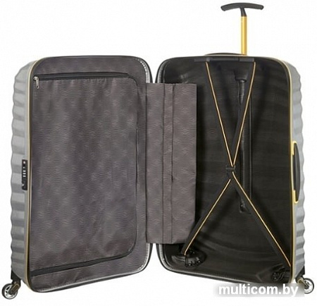 Чемодан-спиннер Samsonite Lite-Shock Silver/Yellow 55 см