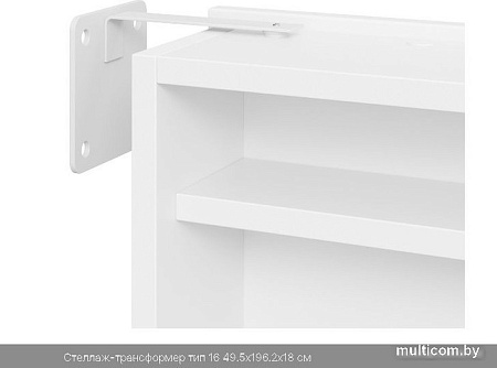 Тумба для обуви Трия Тип 16 с зеркалом (белый/белый)