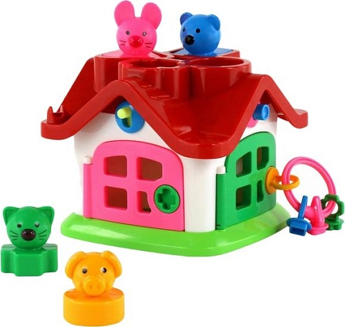 Сортер Полесье Логический теремок (в сеточке)