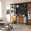 Стенка Millwood Neo Loft ML-1 Л (дуб белый Craft/металл черный)