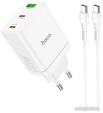 Сетевое зарядное Hoco N33 Type-C (белый)
