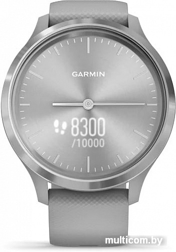 Гибридные умные часы Garmin Vivomove 3 (серебристый/серый)