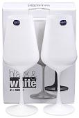 Набор бокалов для вина Bohemia Crystal Sandra Black/White 40728/D4594/450-2