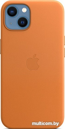 Чехол для телефона Apple MagSafe Leather Case для iPhone 13 (золотистая охра)