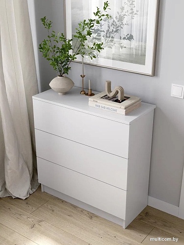 Комод Горизонт Нео 760 3 ящика (белый)