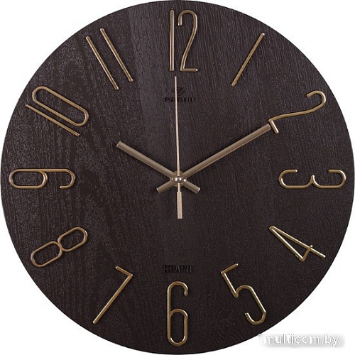 Настенные часы Рубин Классика 3010-003 (коричневый/золотистый)