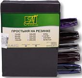Постельное белье Альвитек Сатин однотонный на резинке 180x200x25 ПР-СО-Р-180(180)-ГР (графит)