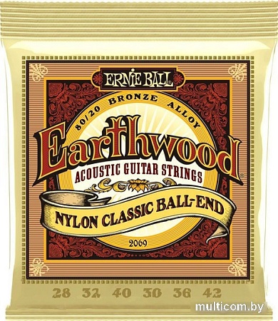 Струны для гитары Ernie Ball 2069 Earthwind Nylon Classic Ball End