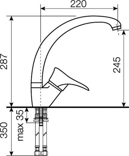 Смеситель ZorG Pelikan (черный опал)