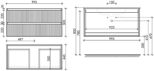 Sancos Тумба под умывальник Snob T SNT100SM (доха)