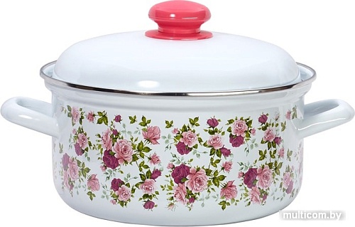 Кастрюля Лысьвенские эмали Китайская роза С-1510АП2/4