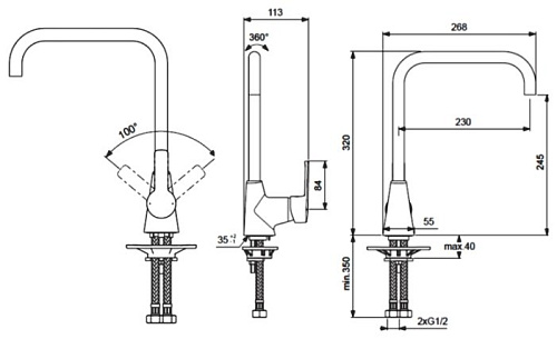 Однорычажный смеситель Vidima Уно BA242AA