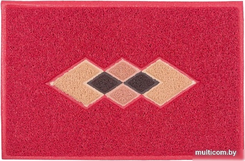 Придверный коврик SunStep Spongy 45х75 ромбы 38-465 (красный)
