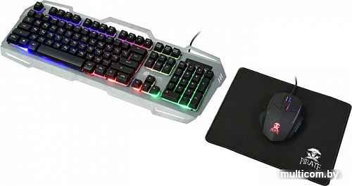 Клавиатура + мышь с ковриком + наушники Oklick HS-HKM300G Pirate