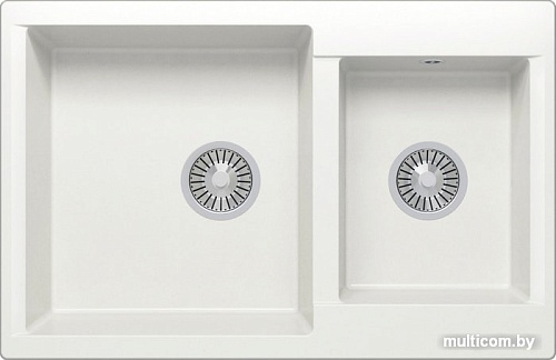 Кухонная мойка Polygran Brig-772 (белый хлопок 36)