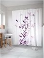 Шторка-занавеска для ванны JoyArty Цветы вьются к небу sc_16798