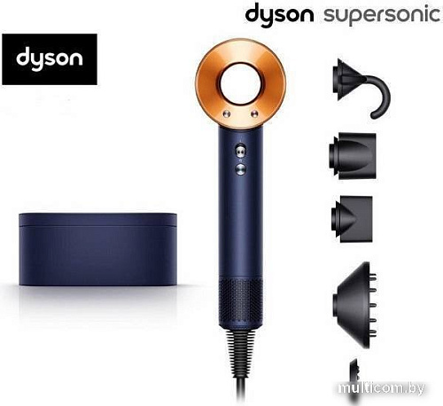 Фен Dyson HD08 Supersonic (с переходником на евровилку, берлинская лазурь/медный)