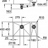 Кухонная мойка Grohe K700U 80-S 76/45 1.5 lh 31575SD1