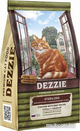 Сухой корм для кошек Dezzie Sterilized Cat (для стерилизованных с курицей и говядиной) 10 кг