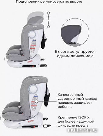 Детское автокресло Rant Drive Isofix Active Line LB619 (серый)